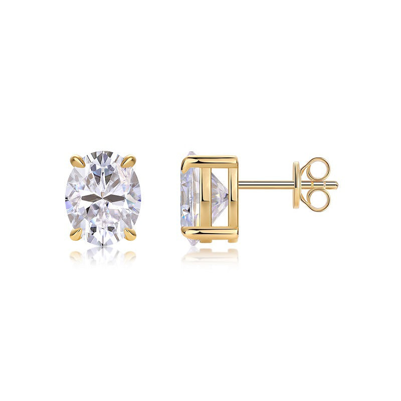 Geometric studs, 18k gold plated